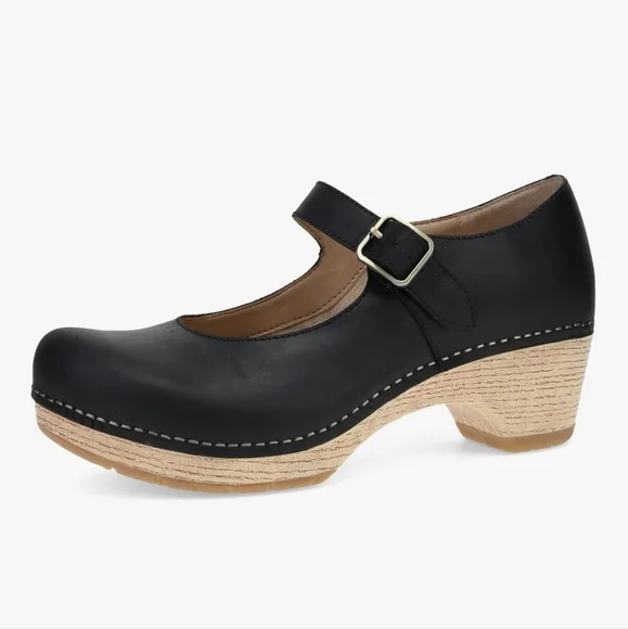Dansko Black Mary Jane Heels - Picture 1 of 9